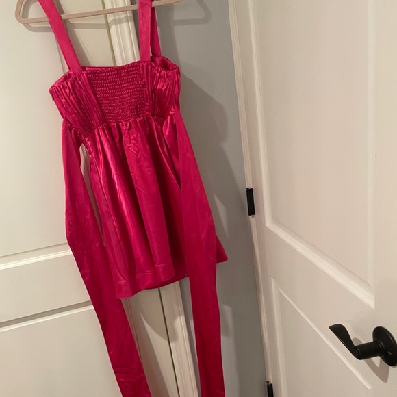 Anthropologie Maeve Bow-Tie Satin Mini Dress Size 4 - Picture 6 of 10